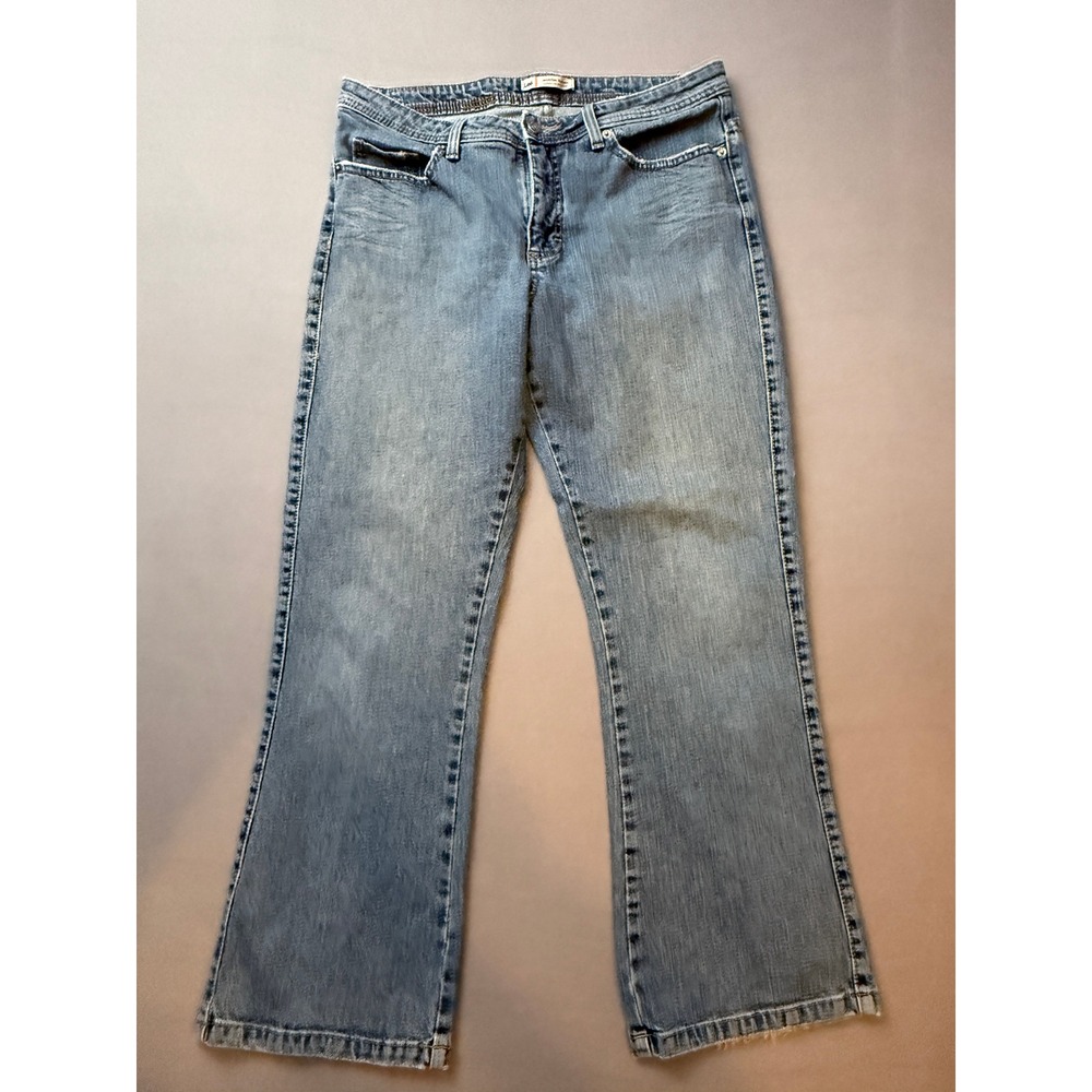 Lee Riders Modern Series Flare Leg Denim Jeans Women's Size 14P Blue - Picture 1 of 3